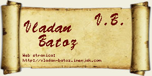 Vladan Batoz vizit kartica